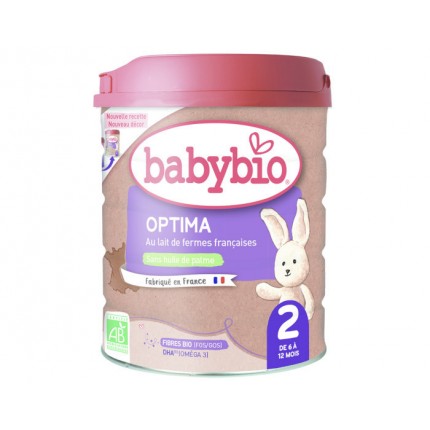 Lait de Suite 2 Optima Babybio - 800 g - De 6 à 12 mois