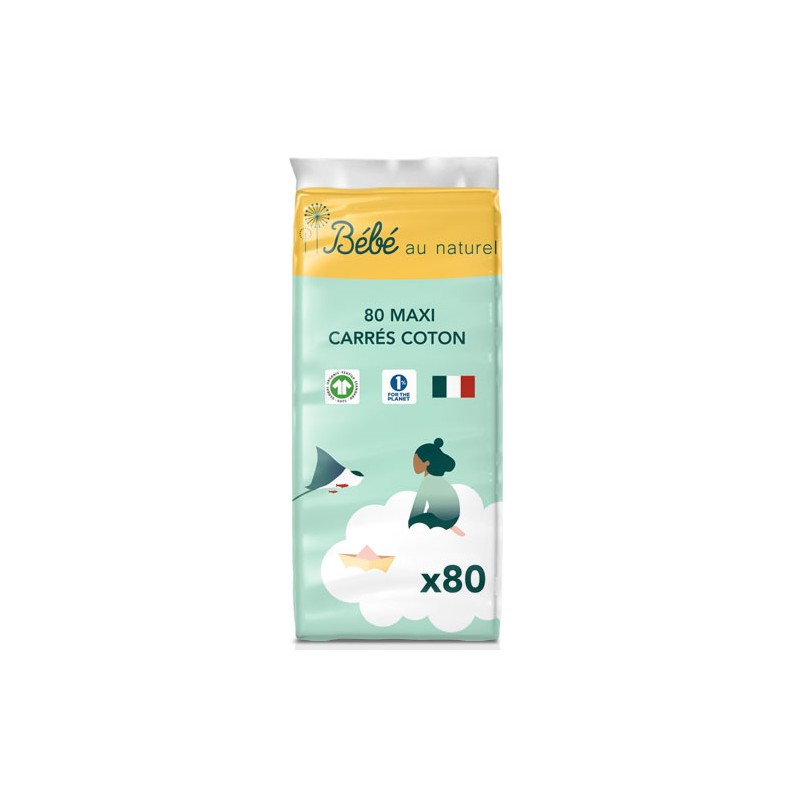 Maxi carré de coton bio pour bébé x50 achat vente écologique - Acheter sur