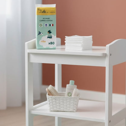 Maxi Carrés Coton Bébé - 100% Coton Bio 80 pièces